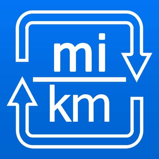 Miles to kilometers and km to miles converter icono