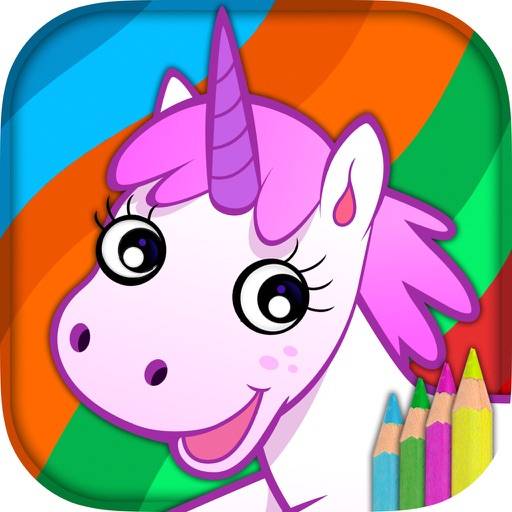 Unicorn & Fantastic Animals Pegasus coloring pages icon