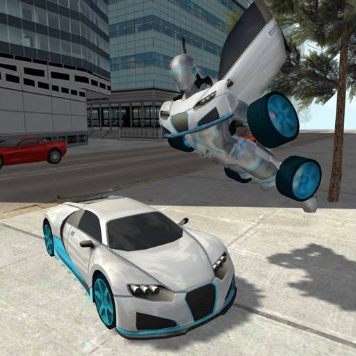 Flying Car Robot Flight Drive Simulator Game 2017 icône