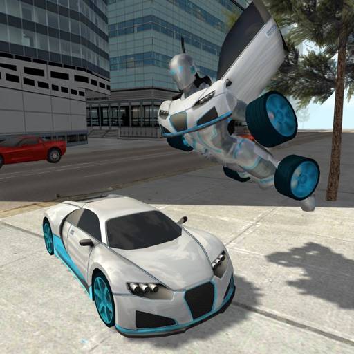 Flying Car Robot Flight Drive Simulator Game 2017 app icon