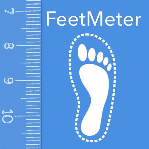 Feet Meter measure shoe size icon