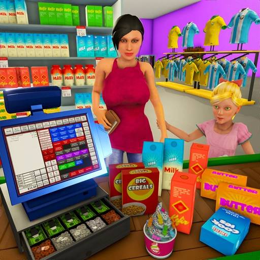 Supermarché shopping jeux 3D app icon