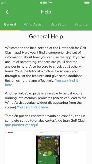 golf clash notebook app for iphone