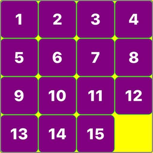 ta bort Schiebe Puzzle 1-15