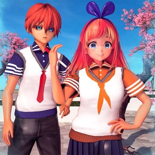 Anime School Girl Love Life 3D icon