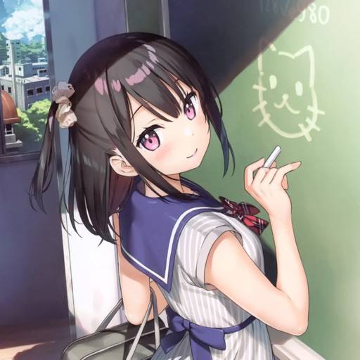 anime girl di vita di lusso 3D icona