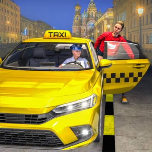 Stadt Taxi Simulator Spiel 3D Symbol