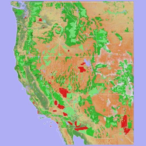 Scenic Map Western USA app icon