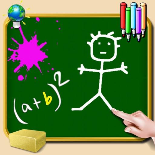 Blackboard for iPhone and iPod - write, draw and take notes - colored chalk - wallpaper green, white, black or photo icon