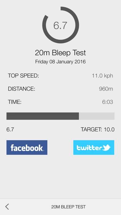 Bleep Test 20m Treadmill screenshot #2