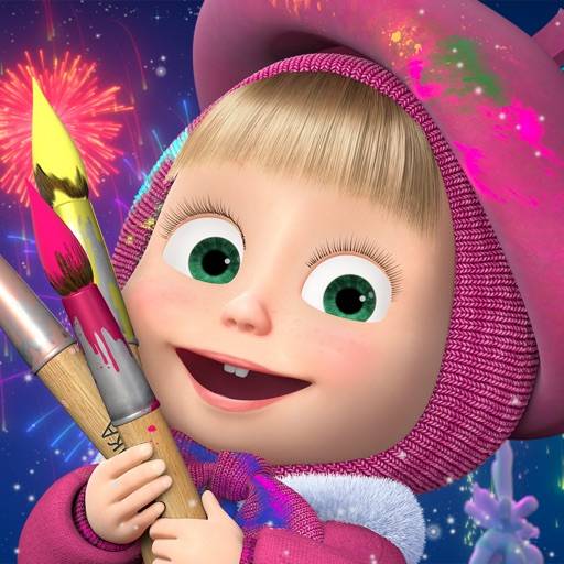 Masha and the Bear Coloring 3D icon