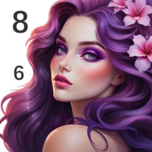 Beauty Color by number game icône