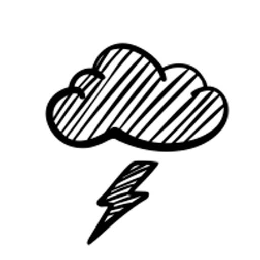 Dark Storm in the Sky: Weather Symbol