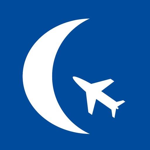 Flight night time icono