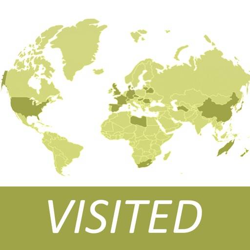 Visited Countries Map - World Travel Log for Marking Where You Have Been icono