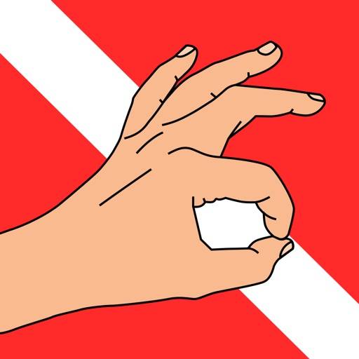 Handzeichen für Taucher icon